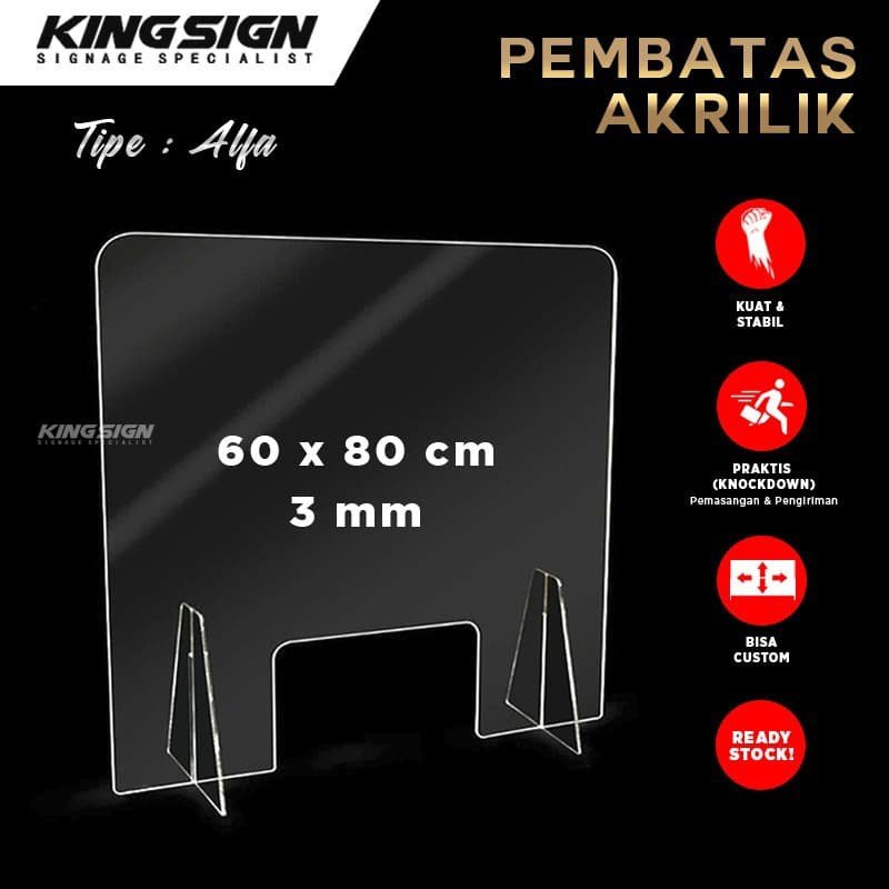 Sekat acrylic pembatas