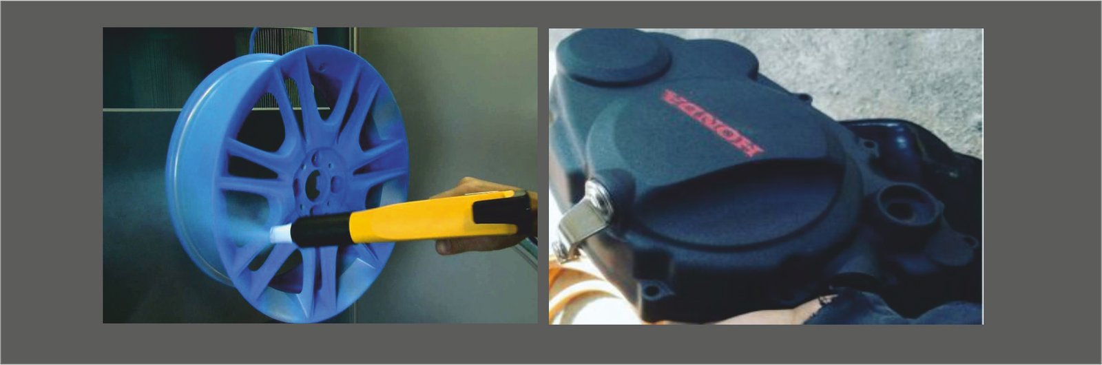 Hasil finishing powder coating