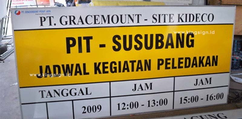 Safety sign rambu K3